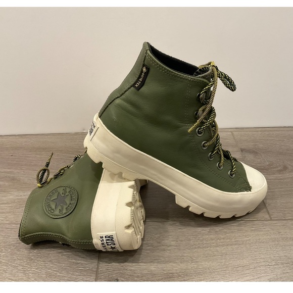 CONVERSE Chuck Taylor Lugged All Star High Top Sneaker  Army Green Size 7.5 - Picture 1 of 13